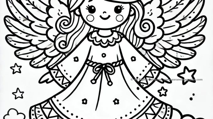 Colouring for Kids - Angel