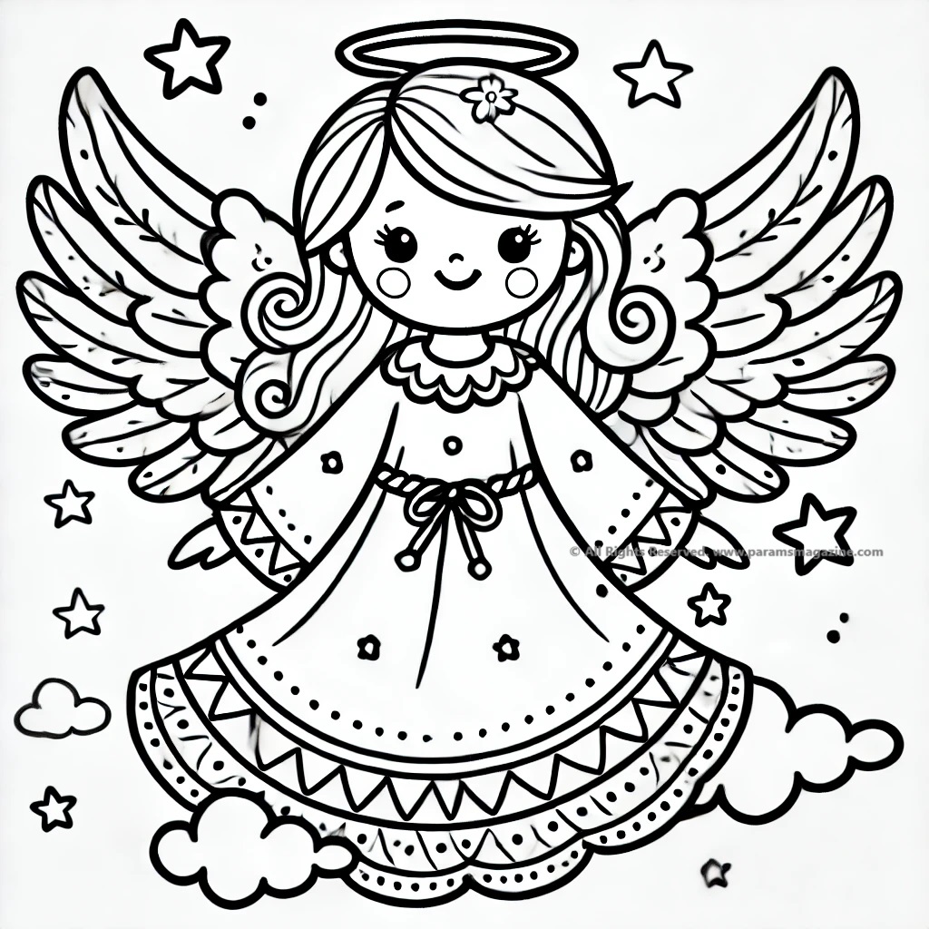 Colouring for Kids - Angel